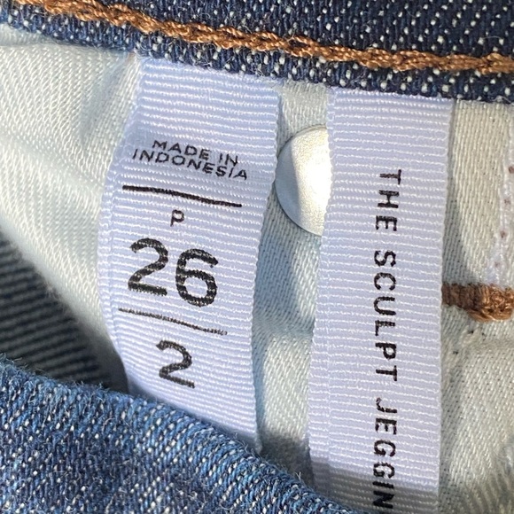 LOFT Women’s Deep Blue Sculpt Jeggins Skinny Jeans Size 2P - Picture 2 of 12